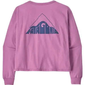 Heißes Angebot Patagonia Women's Long-Sleeved Driftways Easy Cut Organic T-Shirt, brisk purple