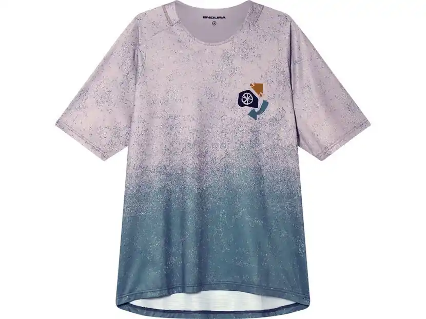 Endura Singletrack Kurzärmeliges Bedrucktes T-Shirt, titanium Mega-Angebot