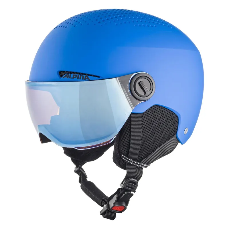 Heißes Angebot Alpina Zupo Visor Q-Lite Skihelm Kinder blue matt