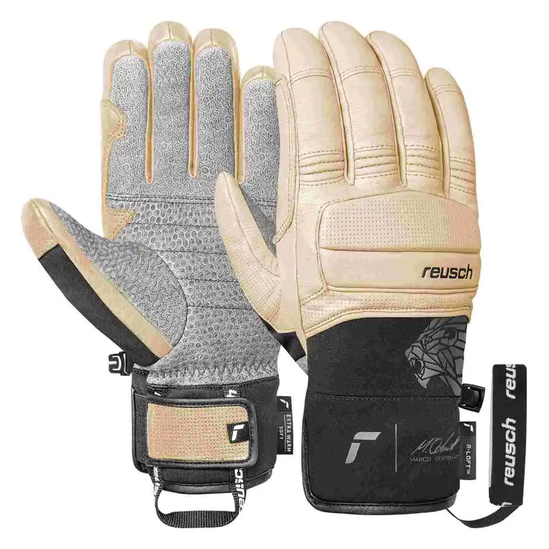 Echt Reusch Marco Odermatt Skihandschuhe tan black