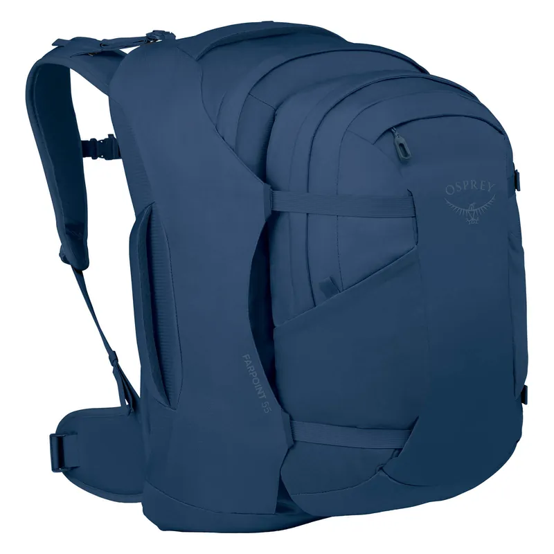 Letzte Chance Osprey Farpoint 55 Reiserucksack Herren antique blue