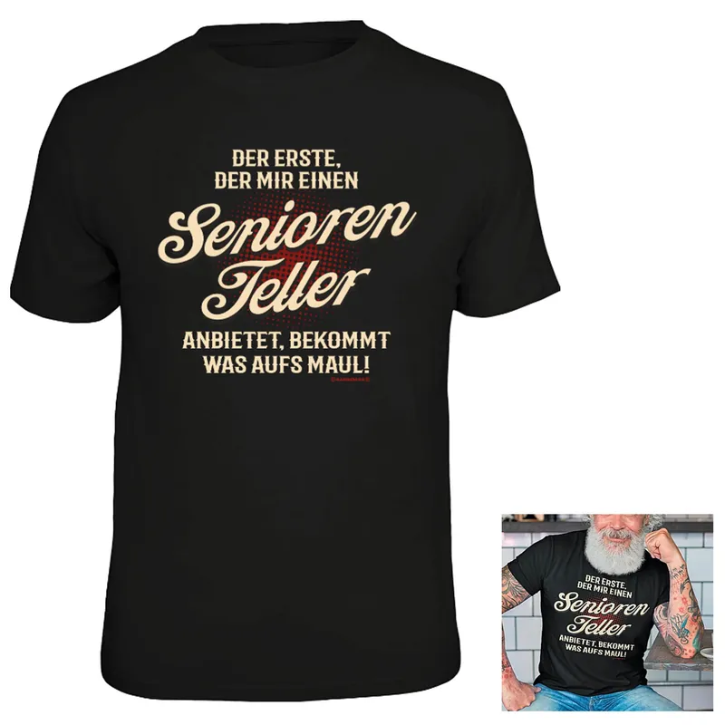 Stedman, Herren T-Shirt Seniorenteller Baumwolle, schwarz Letzte Chance