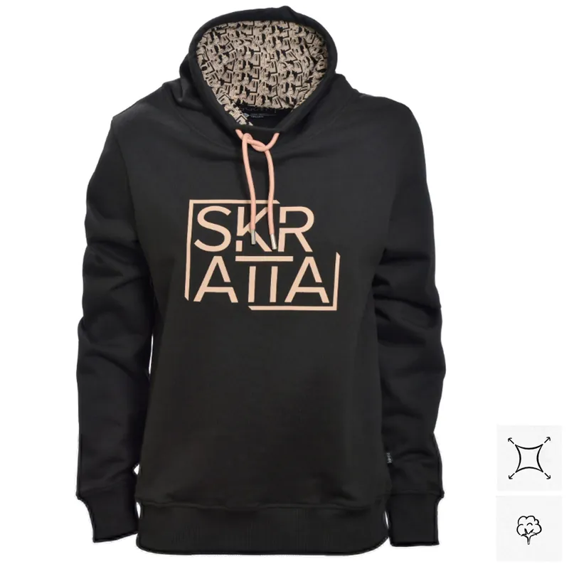 Skratta - Kapuzenpullover Maja Damen Hoodie aus Bio-Baumwolle, schwarz Aktuell