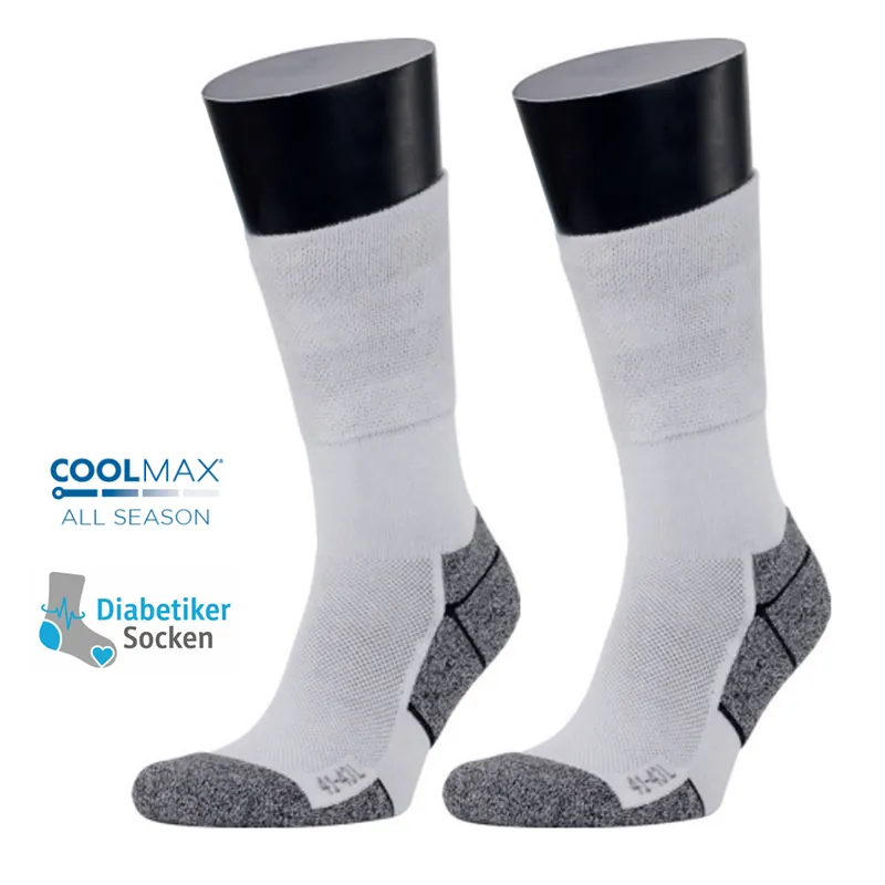 Jetzt Kaufen Talflat - Diabetiker Socken Coolmax SPORT Komfort und Sicherheit, weiß
