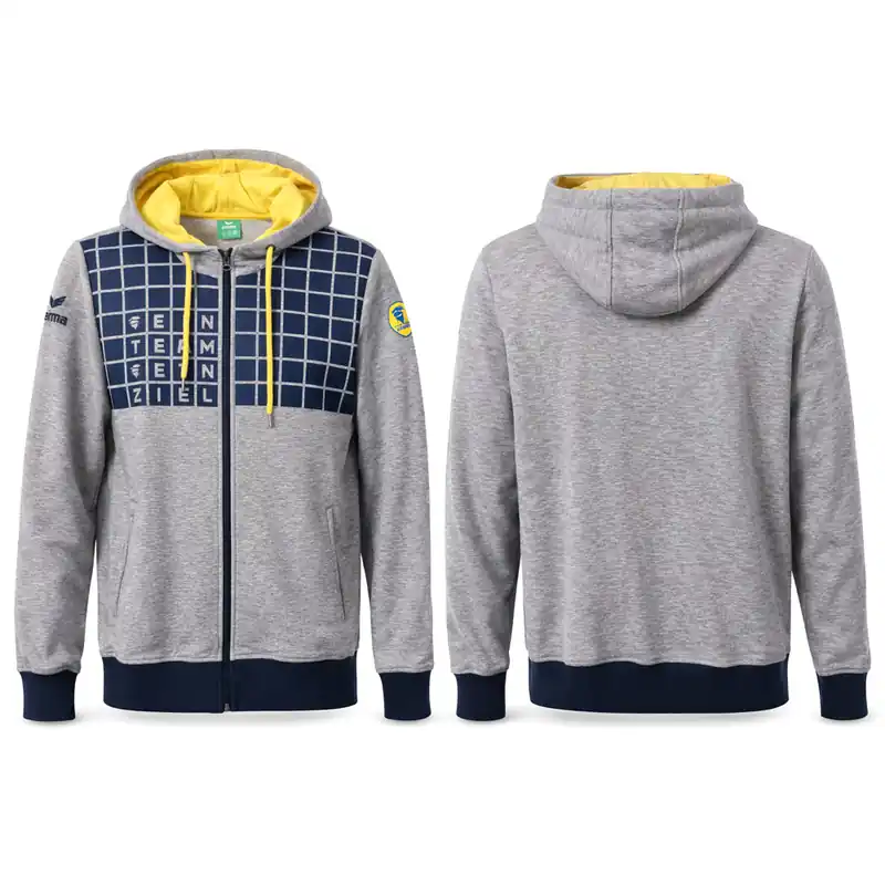Erima - Trainings Fan Hoodie mit Branding Rhein-Neckar Löwen, Grau Jetzt Kaufen